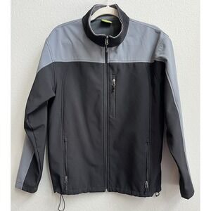 Nordictrack Men's Size Small Sleeve Full Zip Jacket Collared Black Gray‎